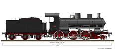 Locomotive a vapore con tender separato - Gr. 625