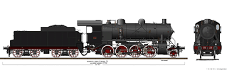 Locomotive a vapore con tender separato - Gr. 735