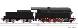 Locomotive a vapore con tender separato - Gr. 740 Franco-Crosti
