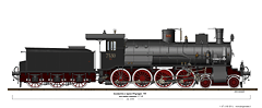Locomotive a vapore con tender separato - Gr. 750