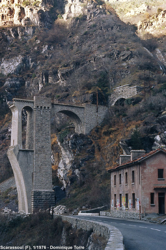 La linea del Tenda prima della ricostruzione - Scarassou.
