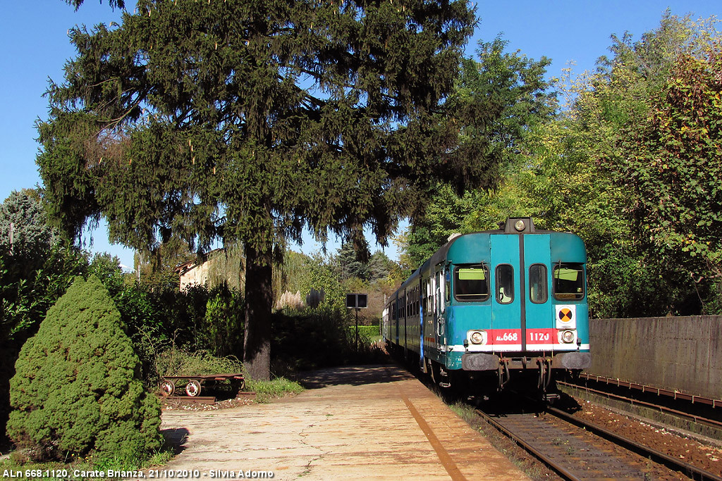 L'automotrice in stazione - Carate-Cal.
