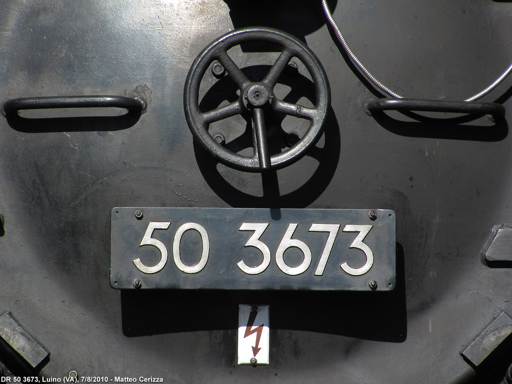 BR 50 3673 - Targa frontale.