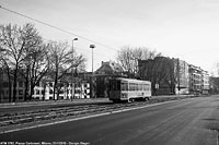 Tram in bianco e nero - Piazza Carbonari.