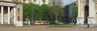 Tram a Milano - Arco della Pace.