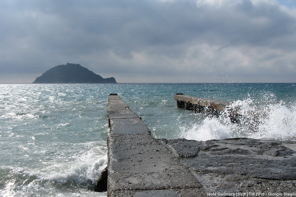 Guardando l'Isola Gallinara - Da Albenga.