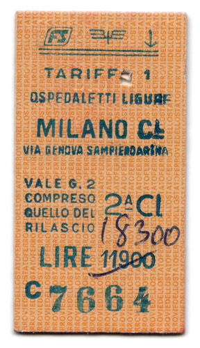 LINEA DI COSTA</b> - La ferrovia San Lorenzo-Ospedaletti - I biglietti Edmonson