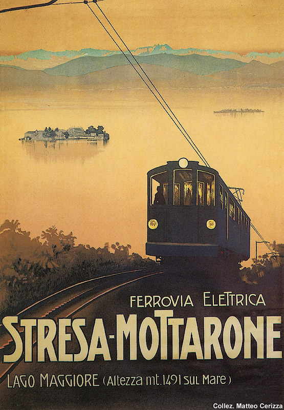 Manifesti ferroviari - Stresa-Mottarone.