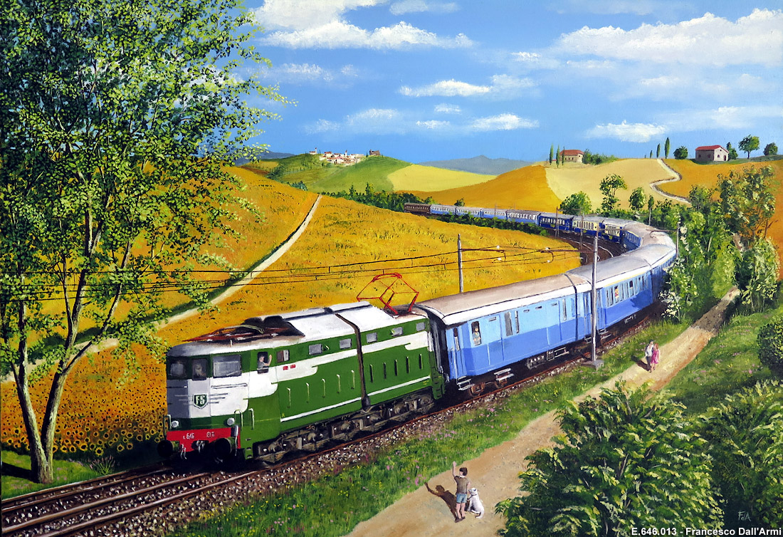 Quadri di Francesco Dall'Armi - Treno Azzurro.