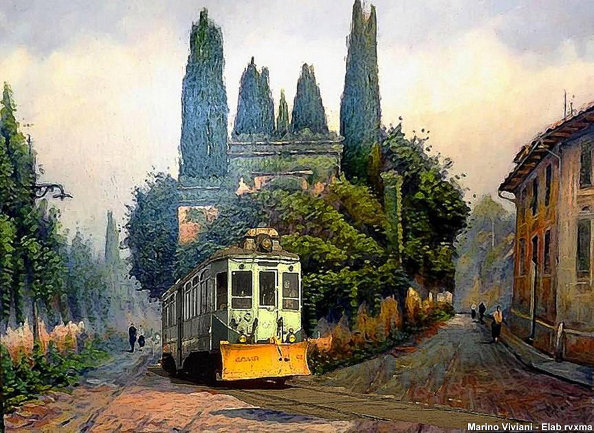 Un treno dentro il quadro! - Marino Viviani