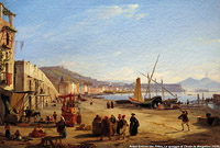 Flash back - Anton Sminck Van Pitloo,<br>La spiaggia di Chiaia da Mergellina.