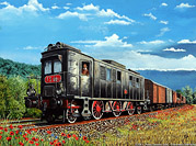 Quadri di Francesco Dall'Armi - Locomotore a terza rotaia.
