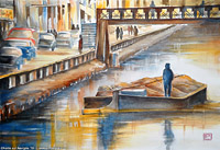 Chiatte sul Naviglio '70.