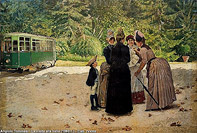Un treno dentro il quadro! - Angiolo Tommasi (1858-1923)