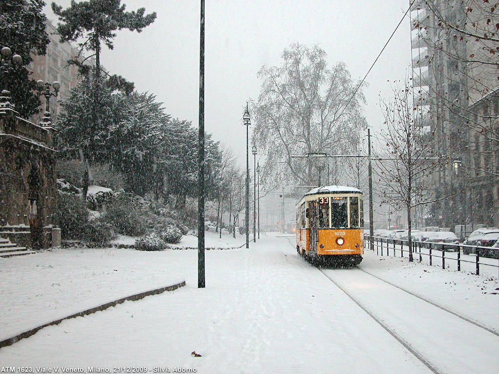 Neve sulla citt - Bastioni di Porta Venezia.