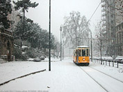 Neve sulla citt - Bastioni di Porta Venezia.