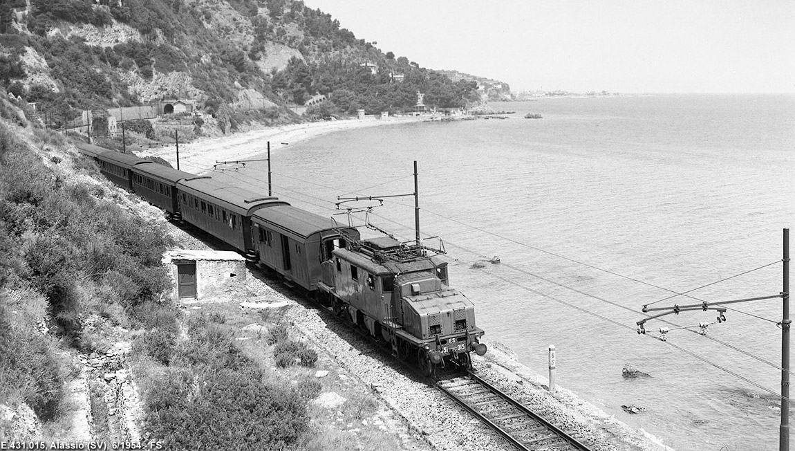 Il treno fotografico del 1954 - Alassio.