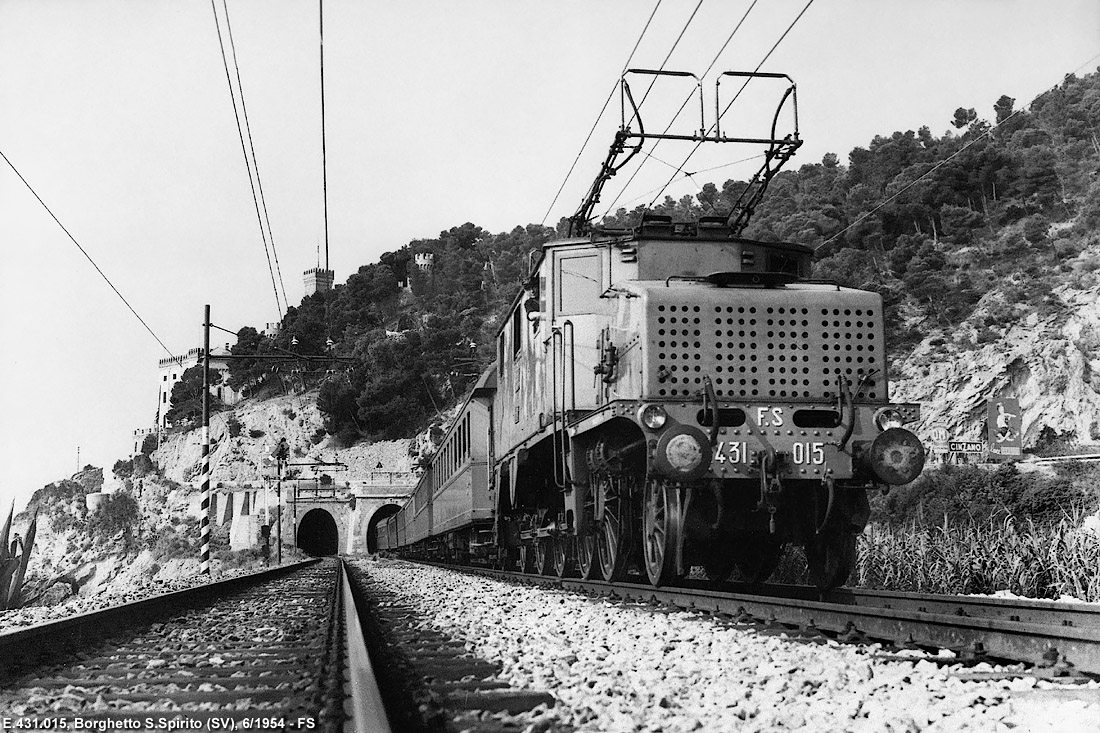 Il treno fotografico del 1954 - Borghetto S.Spirito.