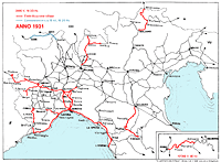 La rete trifase - Anno 1931.