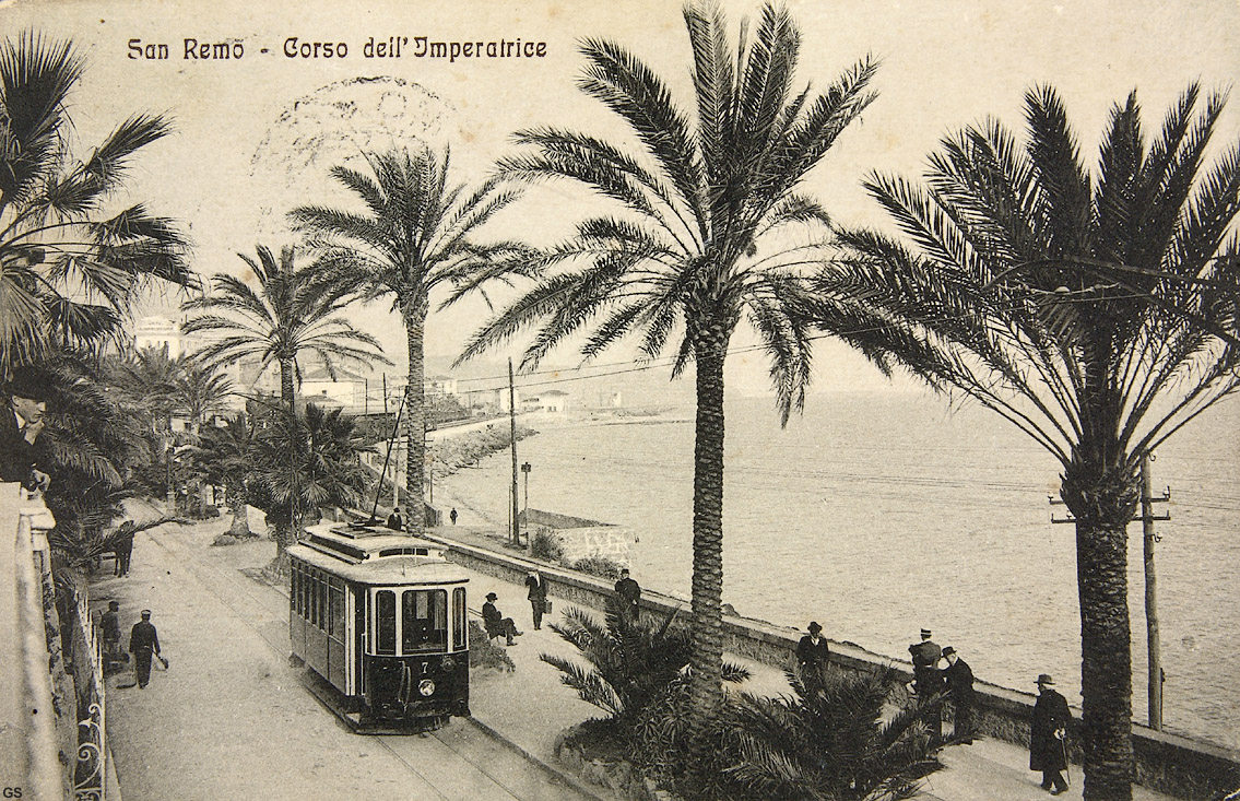 La tranvia Taggia-San Remo-Ospedaletti - Sanremo, Corso Imperatrice.