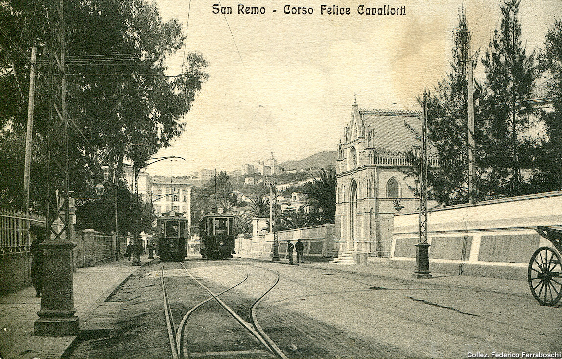 La tranvia Taggia-San Remo-Ospedaletti - Sanremo, Corso Cavallotti.