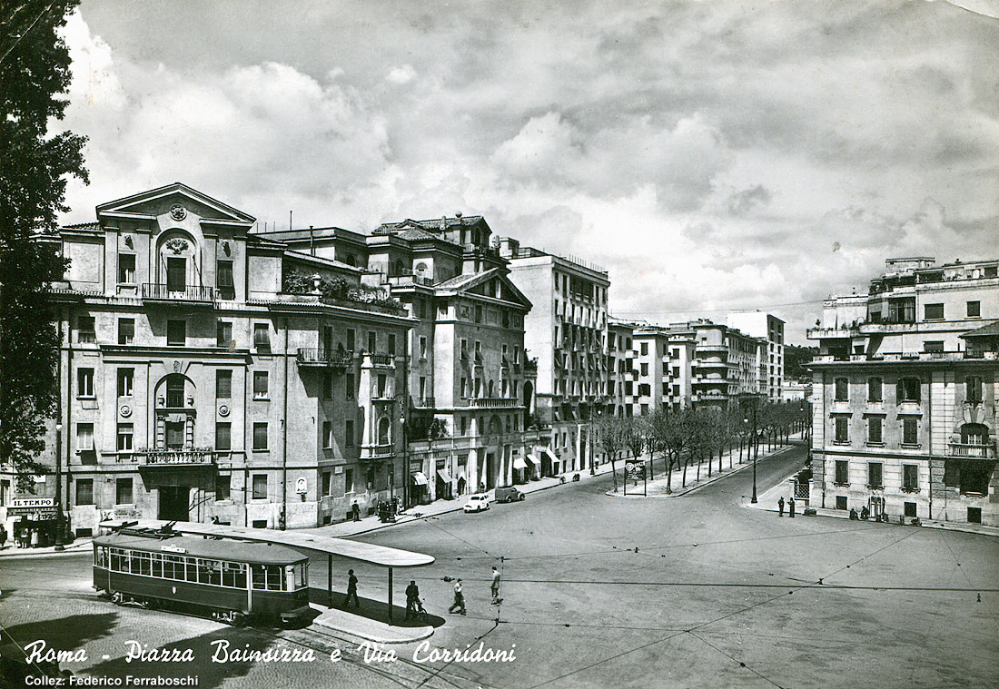 Cartoline di tram romani - Via Bainsizza.