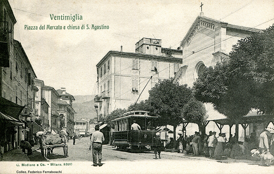 Le tranvie Ventimiglia-Bordighera e Oneglia-Porto Maurizio - Ventimiglia, P.za del Mercato.