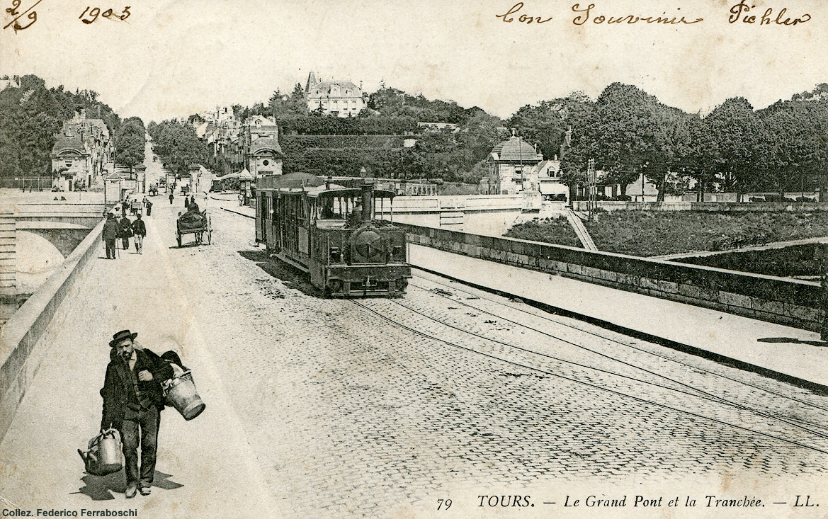 Tranvie francesi d'inizio Novecento - Socit de tramways  vapeur de Tours  Vouvray.