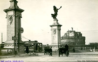 Cartoline di tram romani - Ponte Vittorio Emanuele.