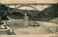Il ponte di Paderno d'Adda e altri ponti in ferro - Il gran ponte sull'Adda dalla diga.