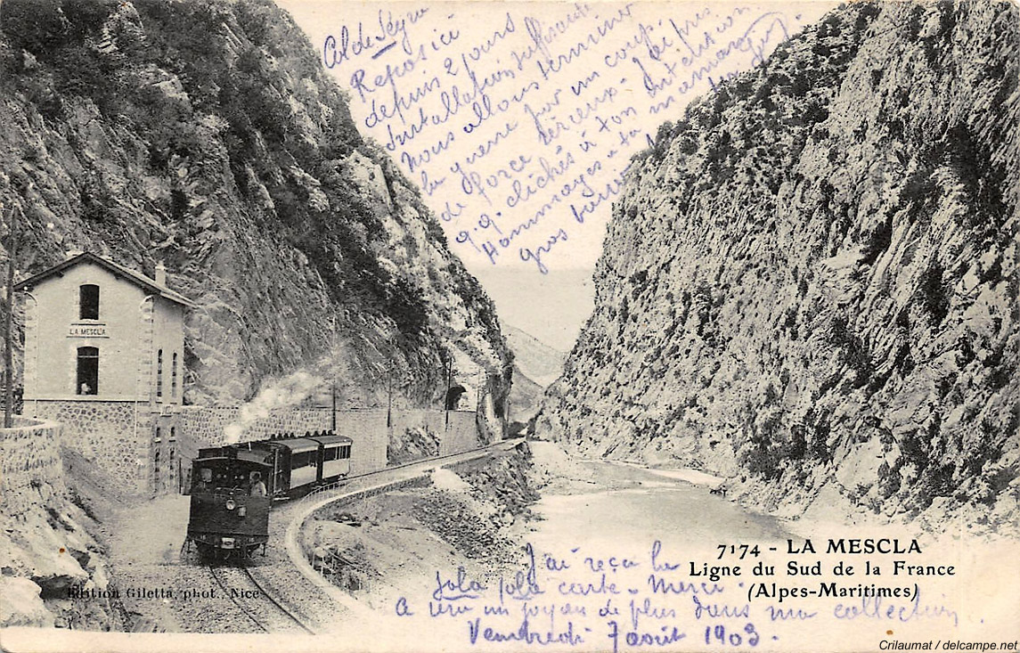Cartoline della Nizza-Digne - La Mescla.
