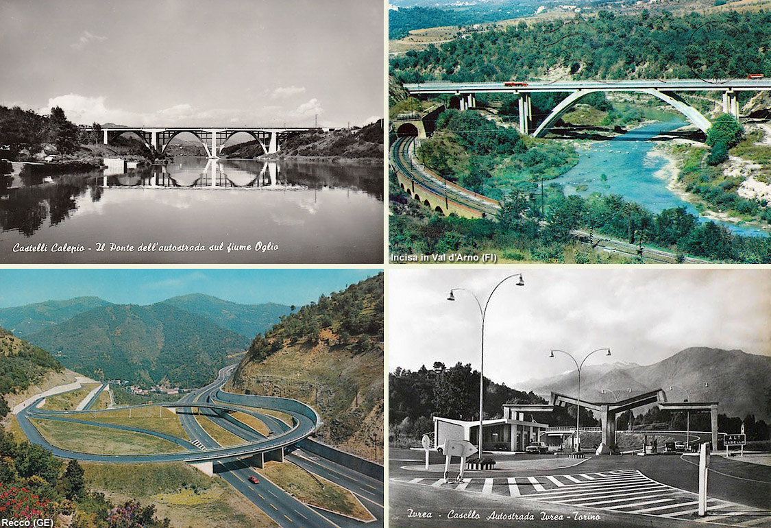 Le autostrade classiche - A4, A1, A12, A5.