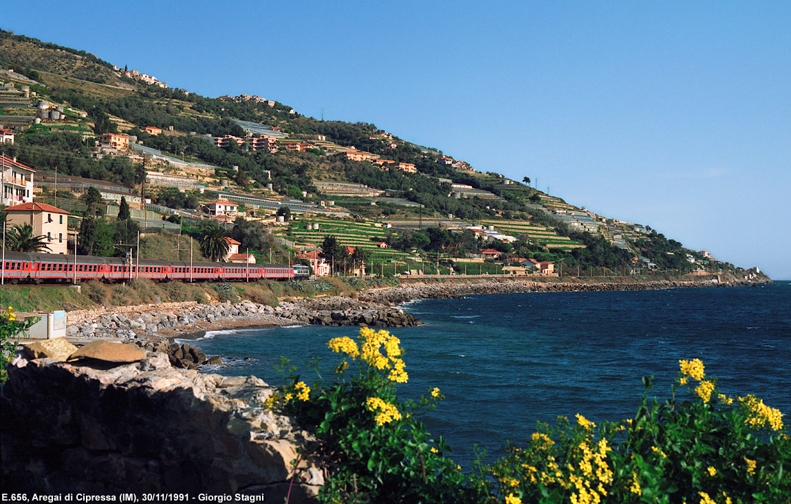 Classic Riviera: gli anni '90, l'ultima stagione dei treni internazionali - Aregai di Cipressa.