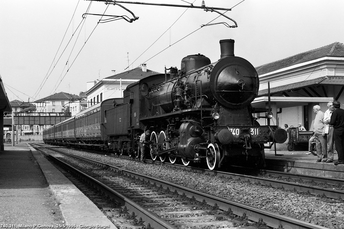 Treni storici al tempo della pellicola - Milano Porta Genova.
