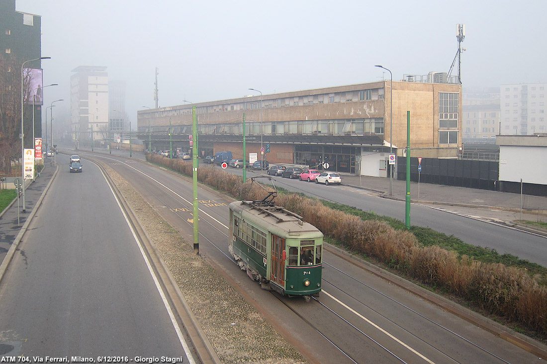 Tram a Milano 2016 - Via Ferrari.