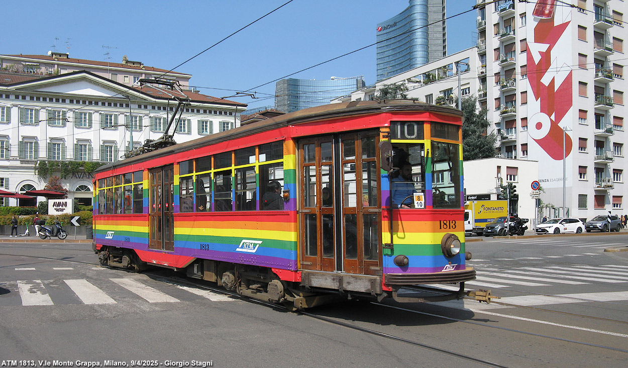 Tram 2025, molto colorati - V.le Monte Grappa.