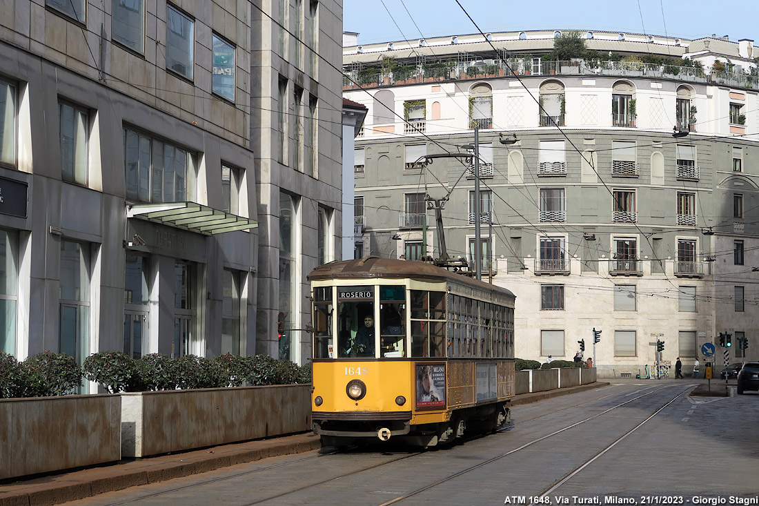 Tram a Milano 2023 - Via Turati.