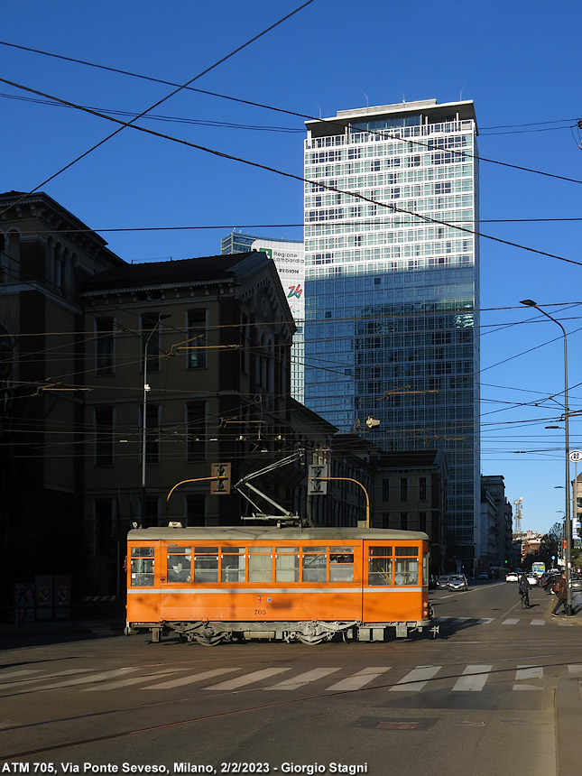 Tram a Milano 2023 - Via Ponte Seveso.