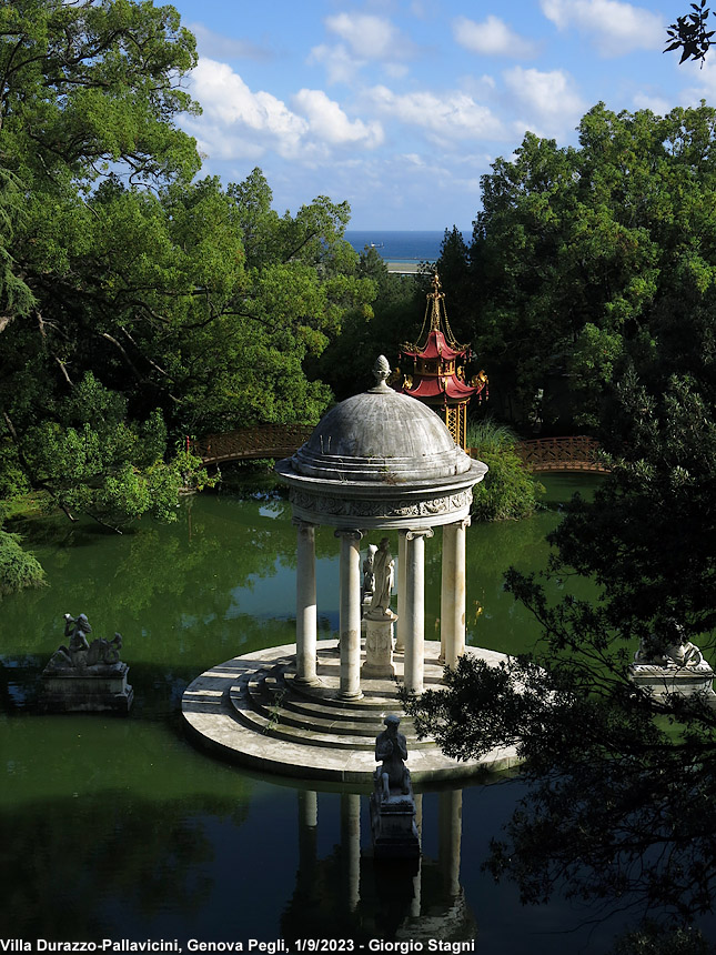 Villa Durazzo-Pallavicini - Tempio di Diana e Pagoda.