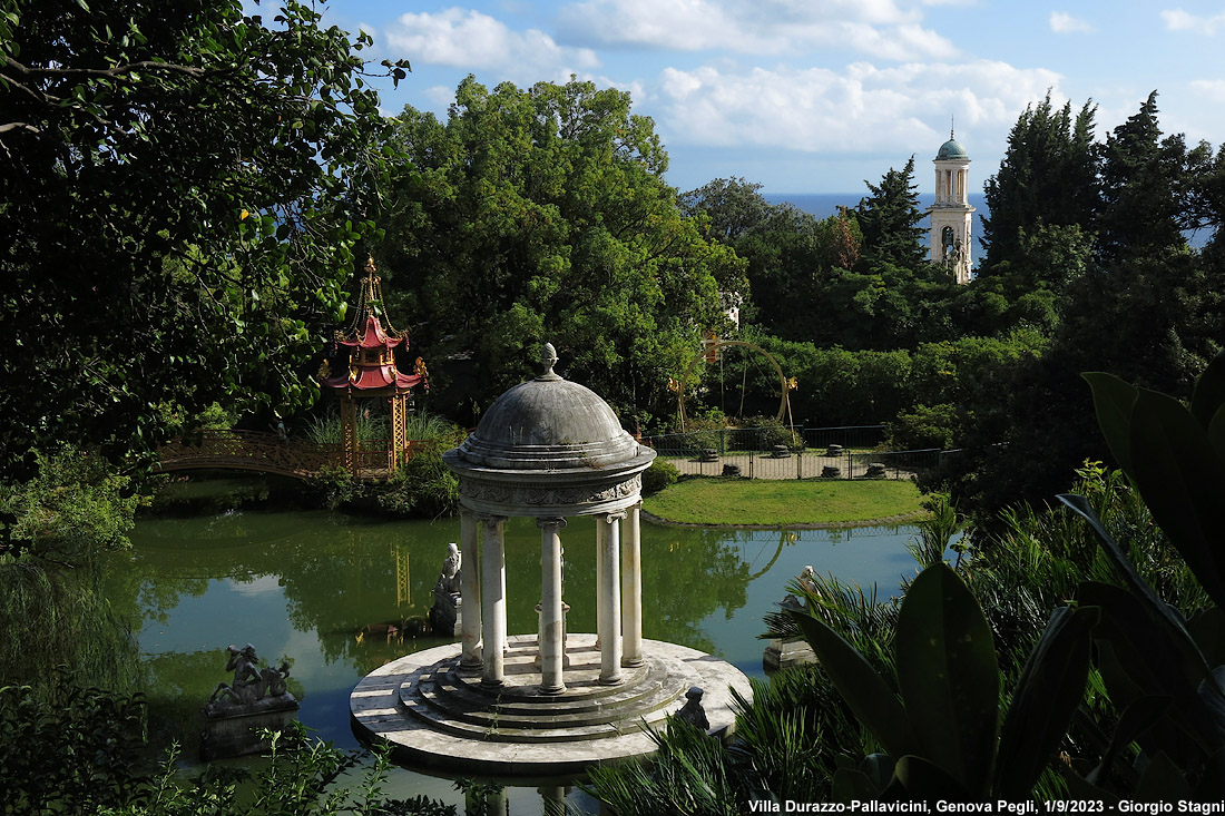 Villa Durazzo-Pallavicini - Tempio di Diana e Pagoda.