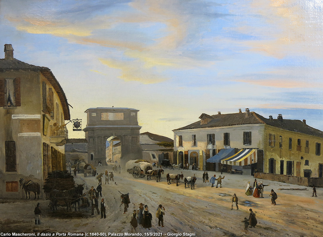 Milano nelle vedute ottocentesche - Il dazio a Porta Romana.