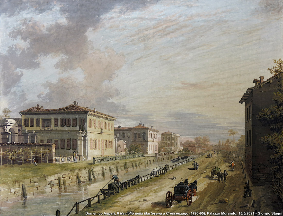 Milano nelle vedute ottocentesche - Il Naviglio della Martesana a Crescenzago.