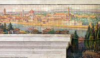 La galleria di testa e le vedute - Vista di Firenze (part.).