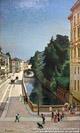 Milano nelle vedute ottocentesche - Il Naviglio di via Senato.