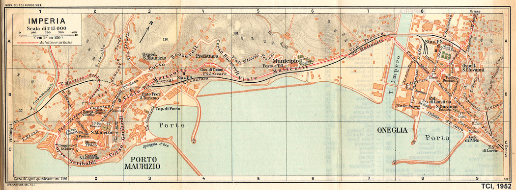 Altre mappe - Imperia - TCI 1952.