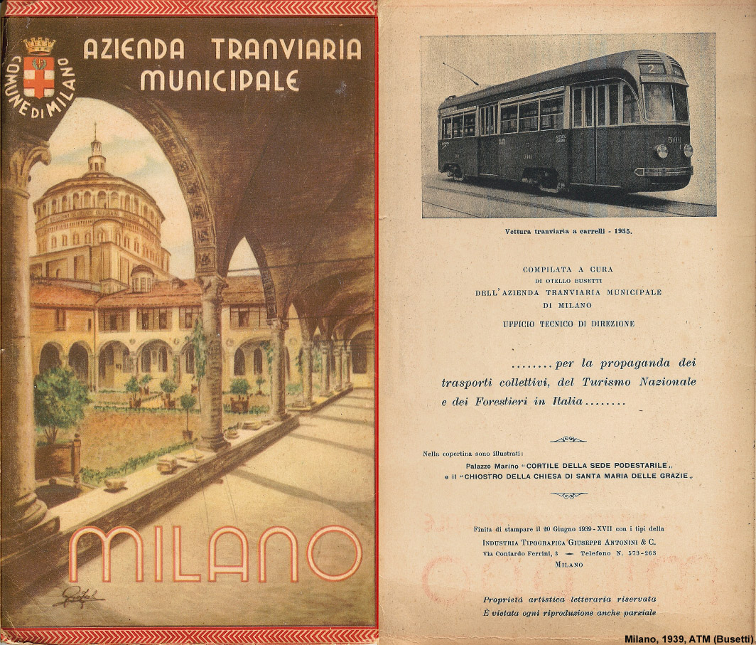 Milano in tram - Milano - ATM (Busetti), 1939.