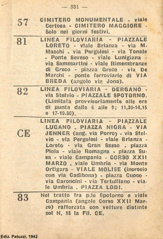 Percorsi 1942 - Filovie.