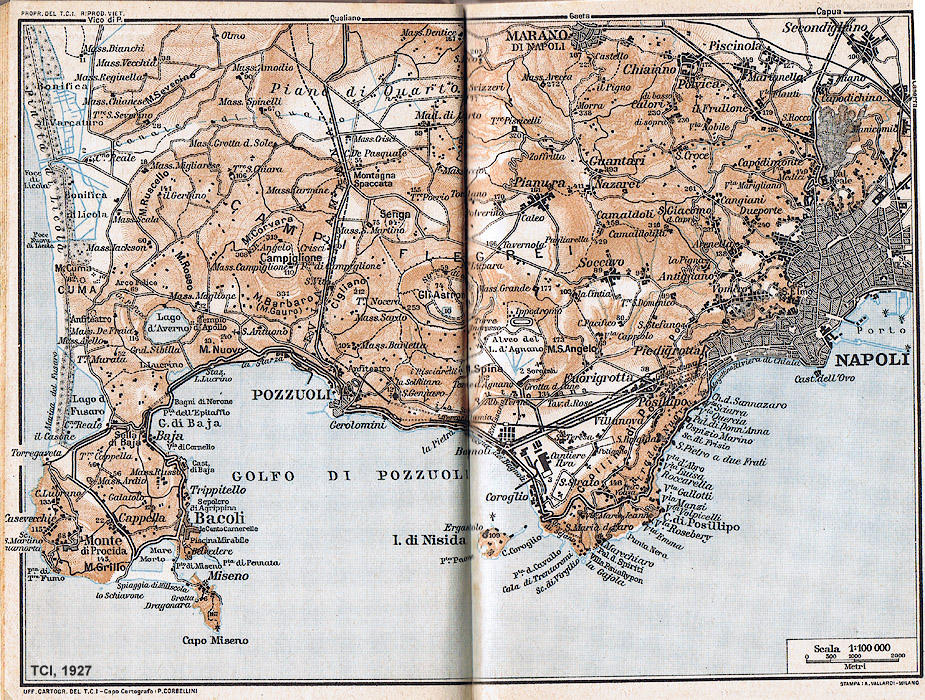 Citt italiane, anni '20 - Dintorni di Napoli (Ovest) - TCI, 1927.
