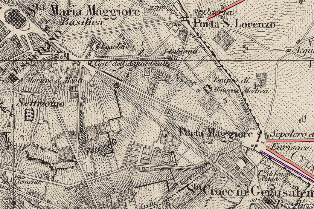 Roma, 1857 - Porta Maggiore (part.)