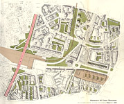 Piano regolatore 1953 - Planimetria del Centro Direzionale.